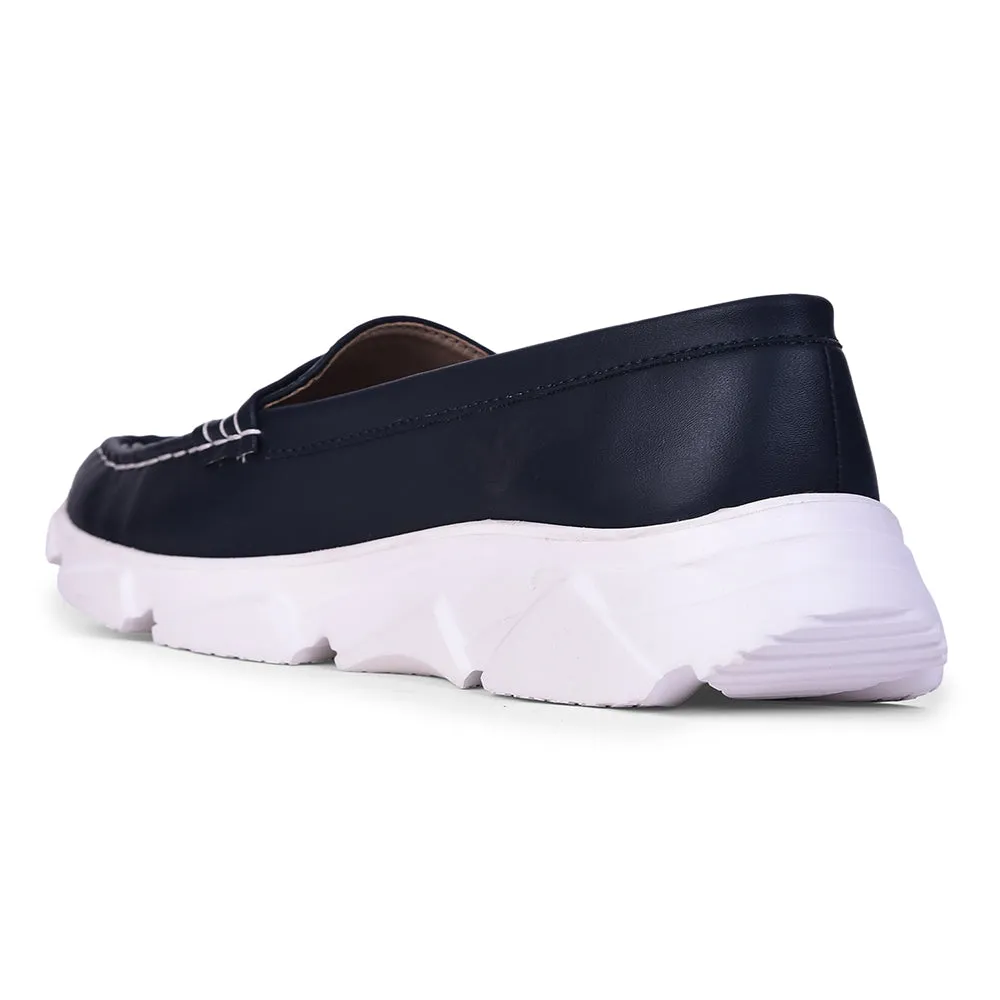 House Shoes Loafers Healers Casual Blue Loafers For Women C275-01 By Liberty