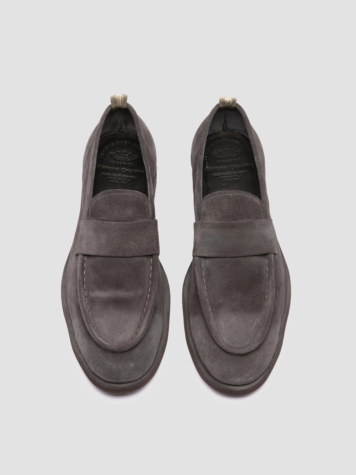 SOUND 001 - Grey Suede Penny Loafers Hush Puppies Suede Loafers