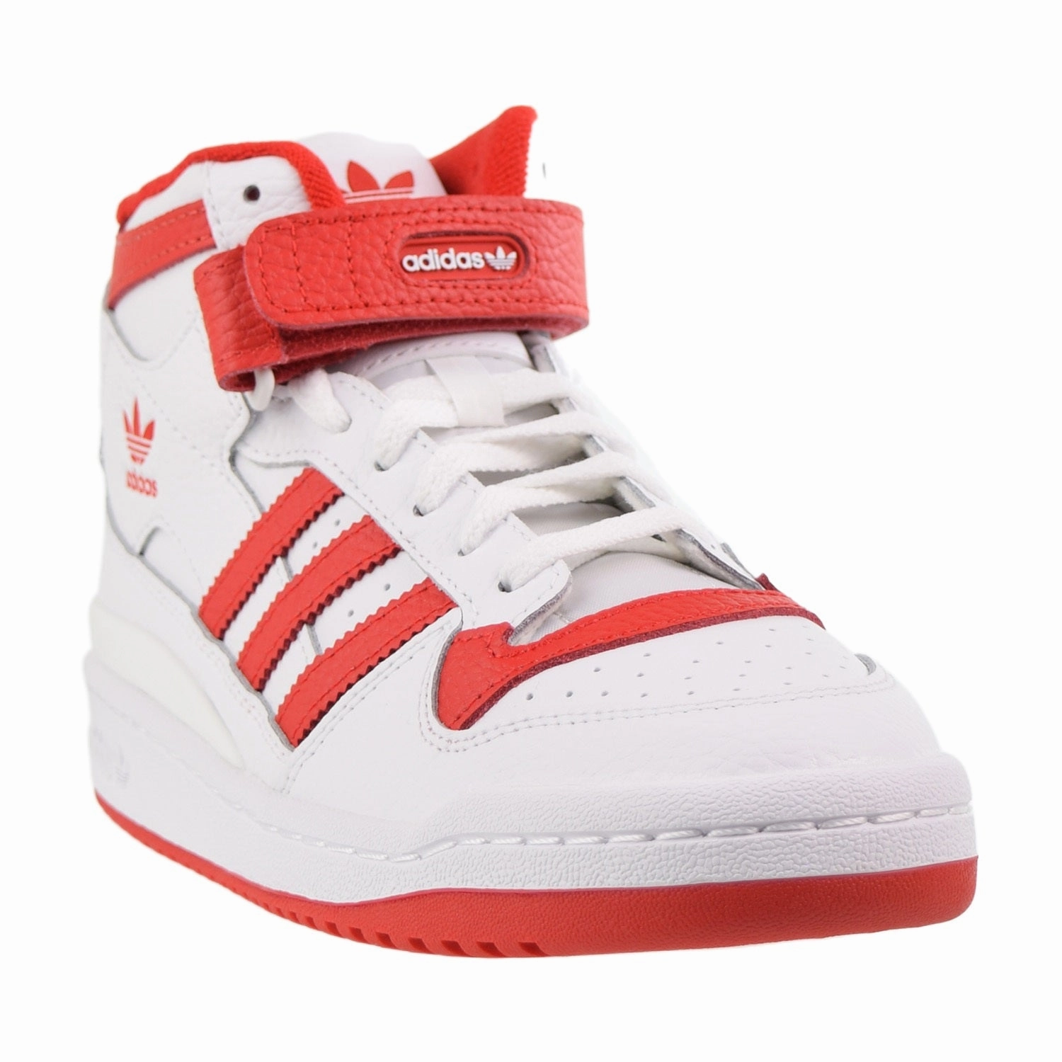 Adidas Shoes 1970s Adidas Forum Mid Big Kids' Shoes Footwear White-Vivid Red