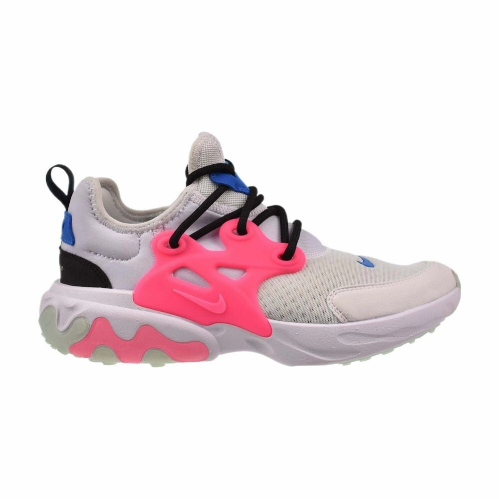 Nike React Presto (GS) Big Kids' Shoes Triple White-Hyper Pink-Photo Blue bq4002-101 Volleyball Asics Shoes