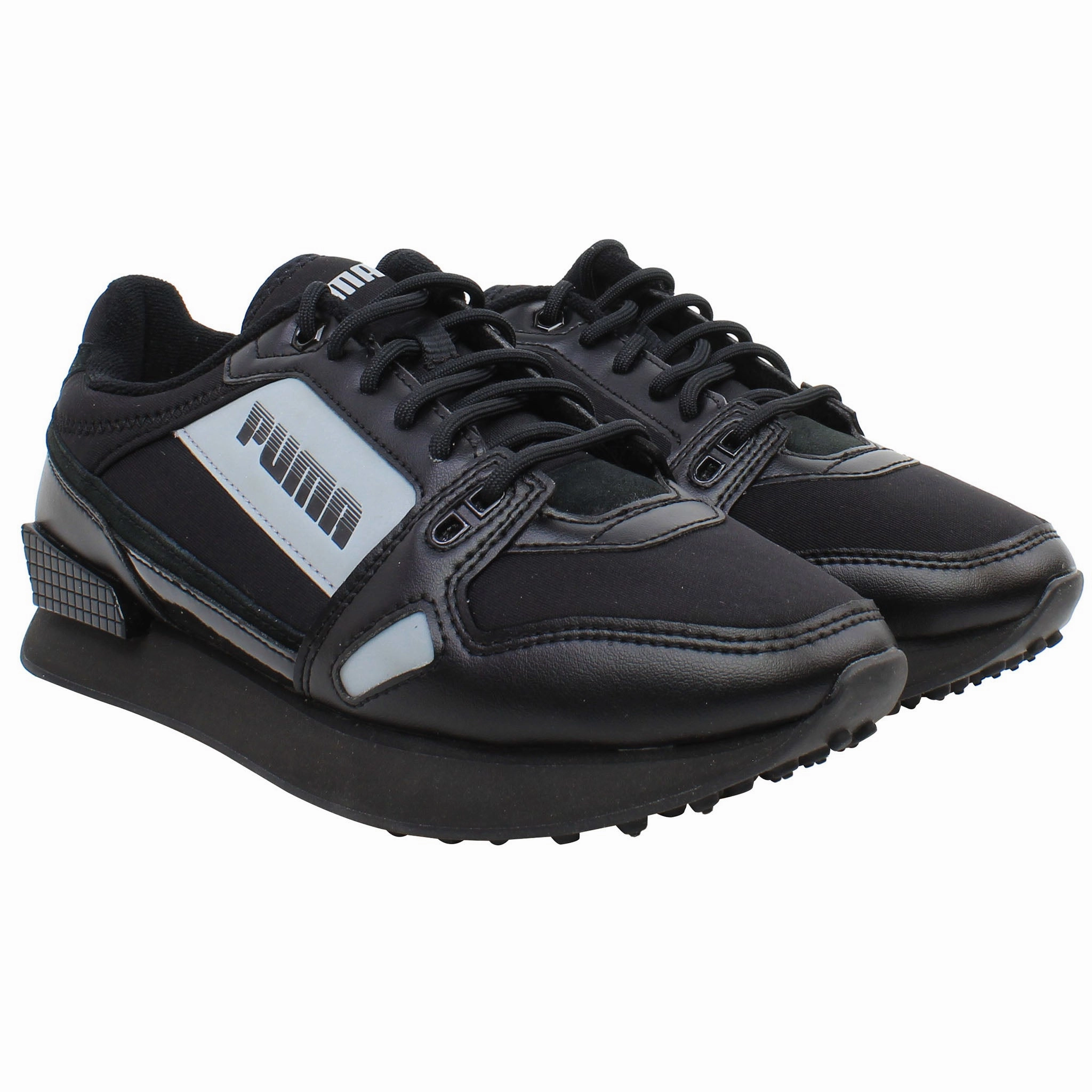 Puma Mile Rider Bright Peaks Mens Black Trainers Puma Zandy Shoes
