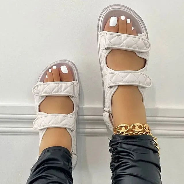 Handcrafted Footwear Sandals Flat Platform Soft Leather Buckle Casual Sandals