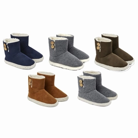 Victoria Fuzzy Slippers Dunlop Men's Slippers - Boot Slippers for Men