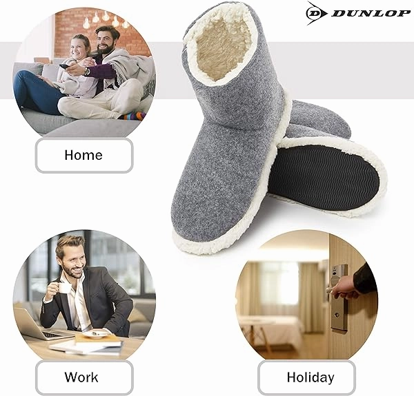 Glitter Slippers Dunlop Men's Slippers - Boot Slippers for Men