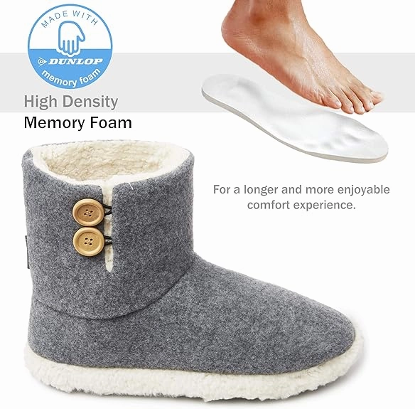 Leopard Print Slippers Dunlop Men's Slippers - Boot Slippers for Men