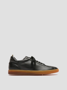 HALO 001 - Black Leather Low Top Sneakers Formal Sneakers