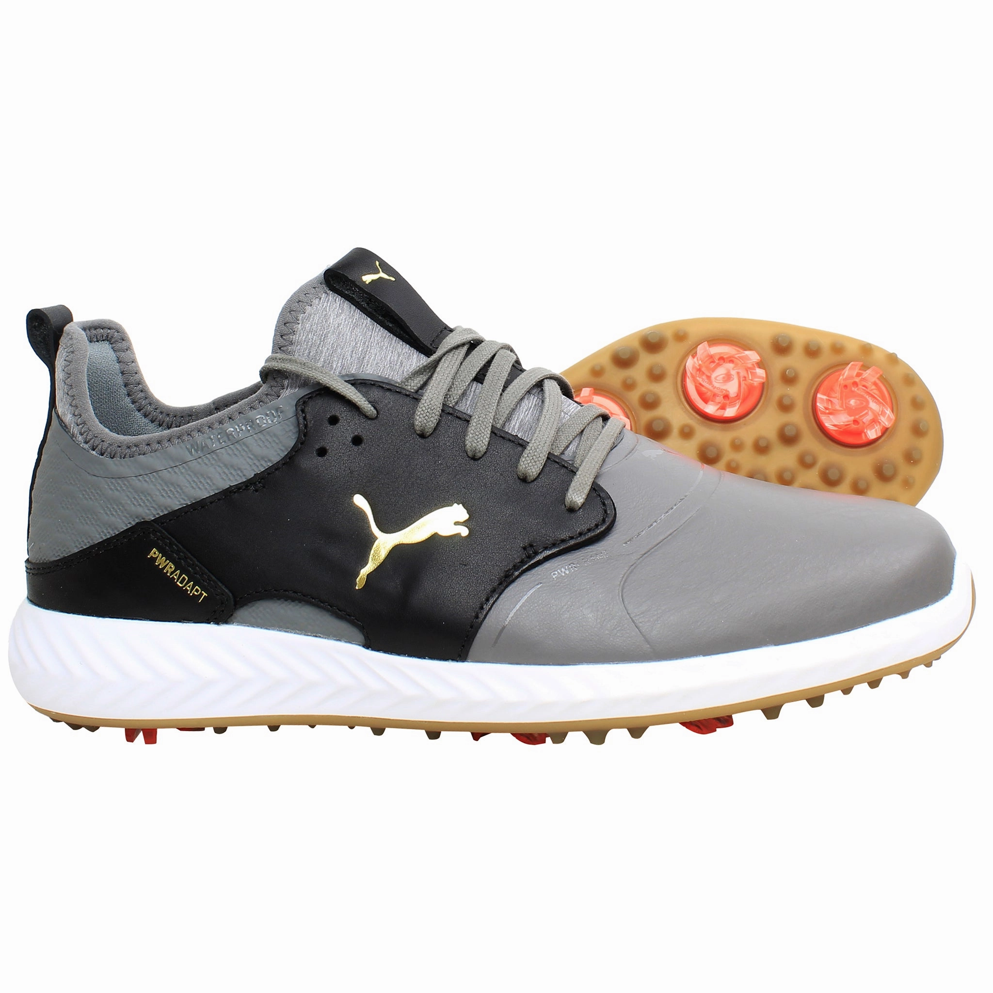 Puma Bridger Shoes Puma Ignite Power Adapt Cage Mens Grey Golf Shoes