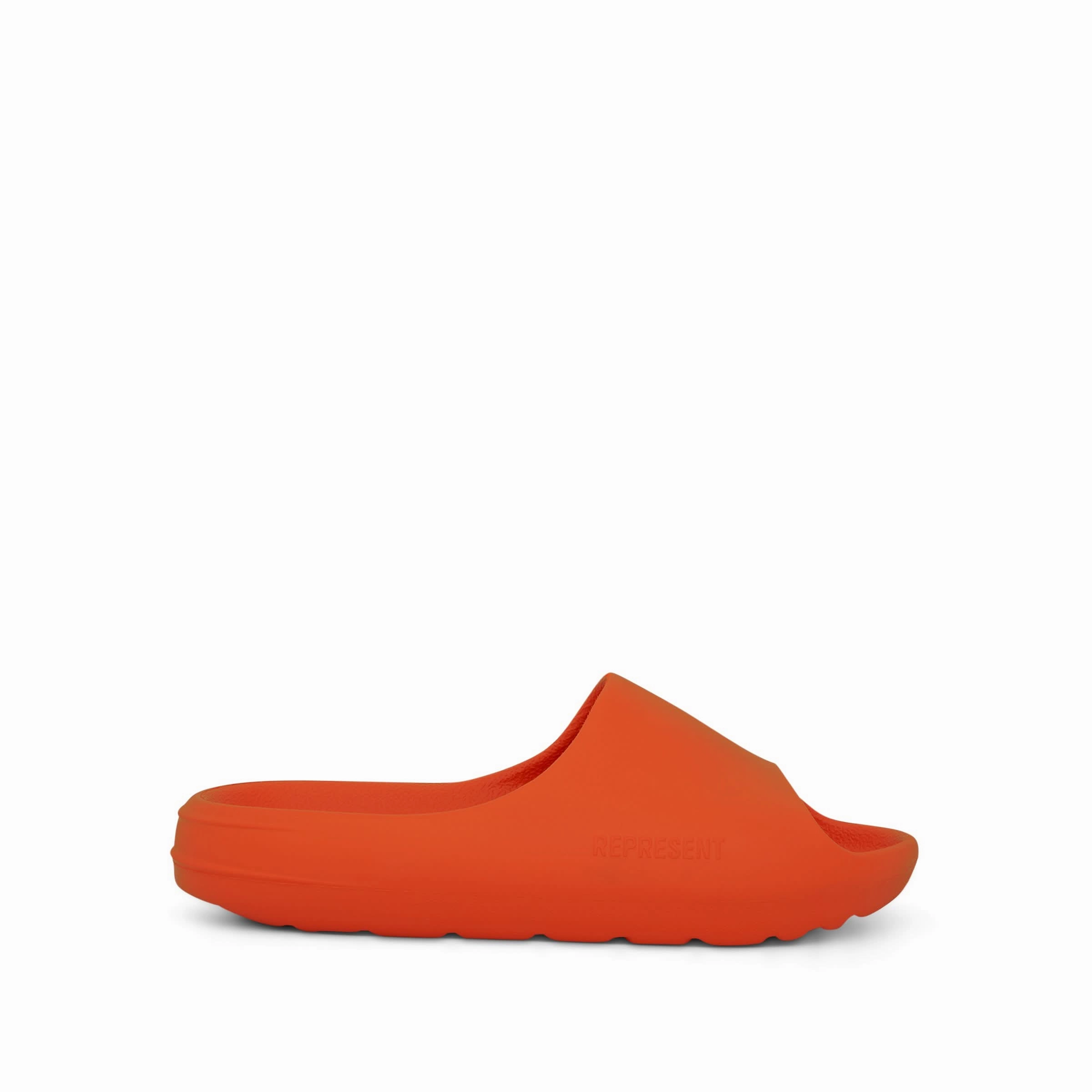 Waraji Sandals Rubber Sliders in Neon Orange