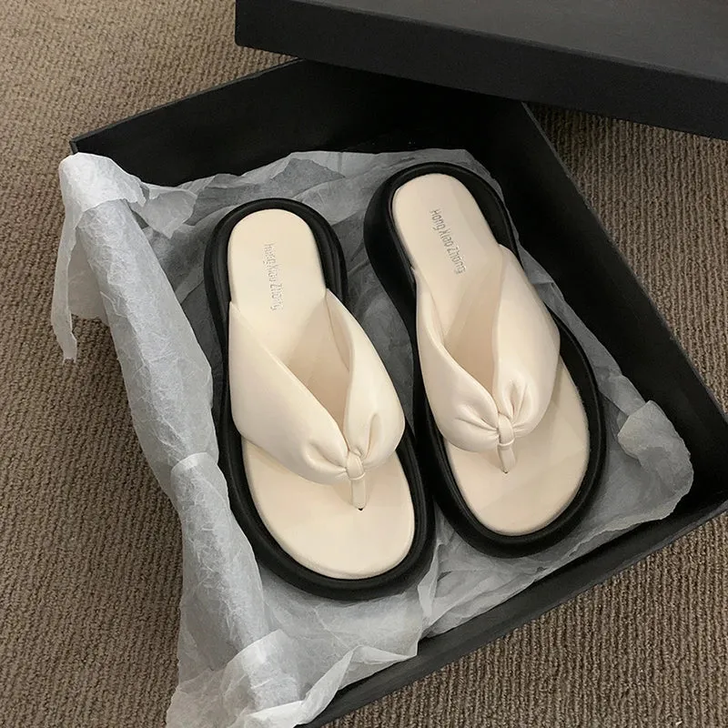 binfenxie Designer Summer Women Slippers Fashion Platform Flats Slides Ladies Outdoor Casual Slip On Beach Sandalias Flip Flop Horror Slippers