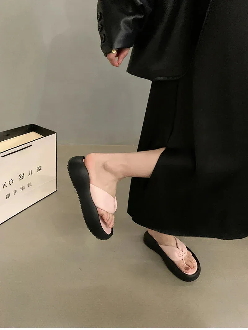 Goga Mat Slippers binfenxie Designer Summer Women Slippers Fashion Platform Flats Slides Ladies Outdoor Casual Slip On Beach Sandalias Flip Flop