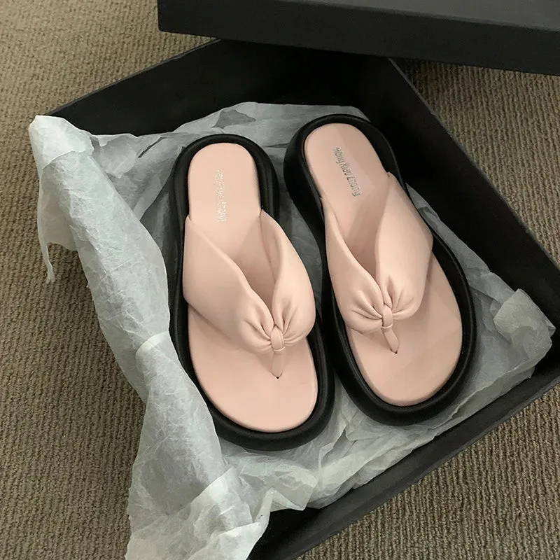 Hobbit Feet Slippers binfenxie Designer Summer Women Slippers Fashion Platform Flats Slides Ladies Outdoor Casual Slip On Beach Sandalias Flip Flop