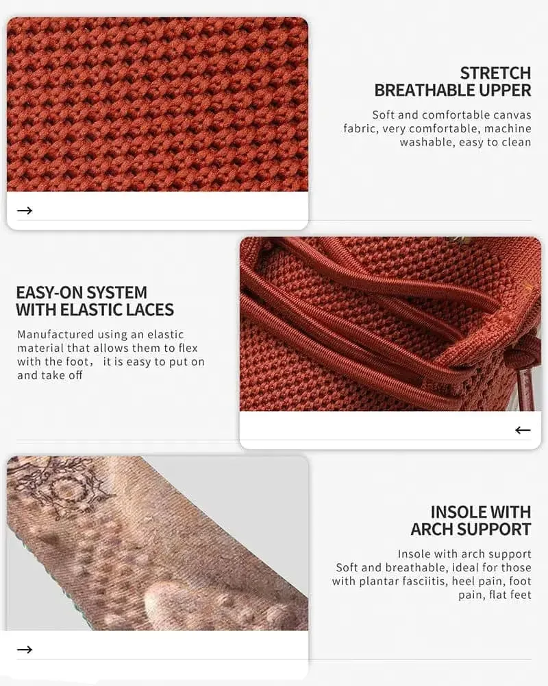 Women's Wide Shoes In Orange Loafers With Thick Soles