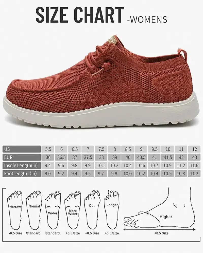 Women's Wide Shoes In Orange Fugazi Loafers