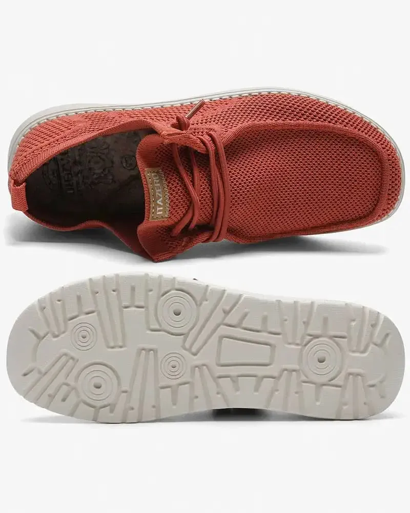 Wool Loafers Women's Wide Shoes In Orange