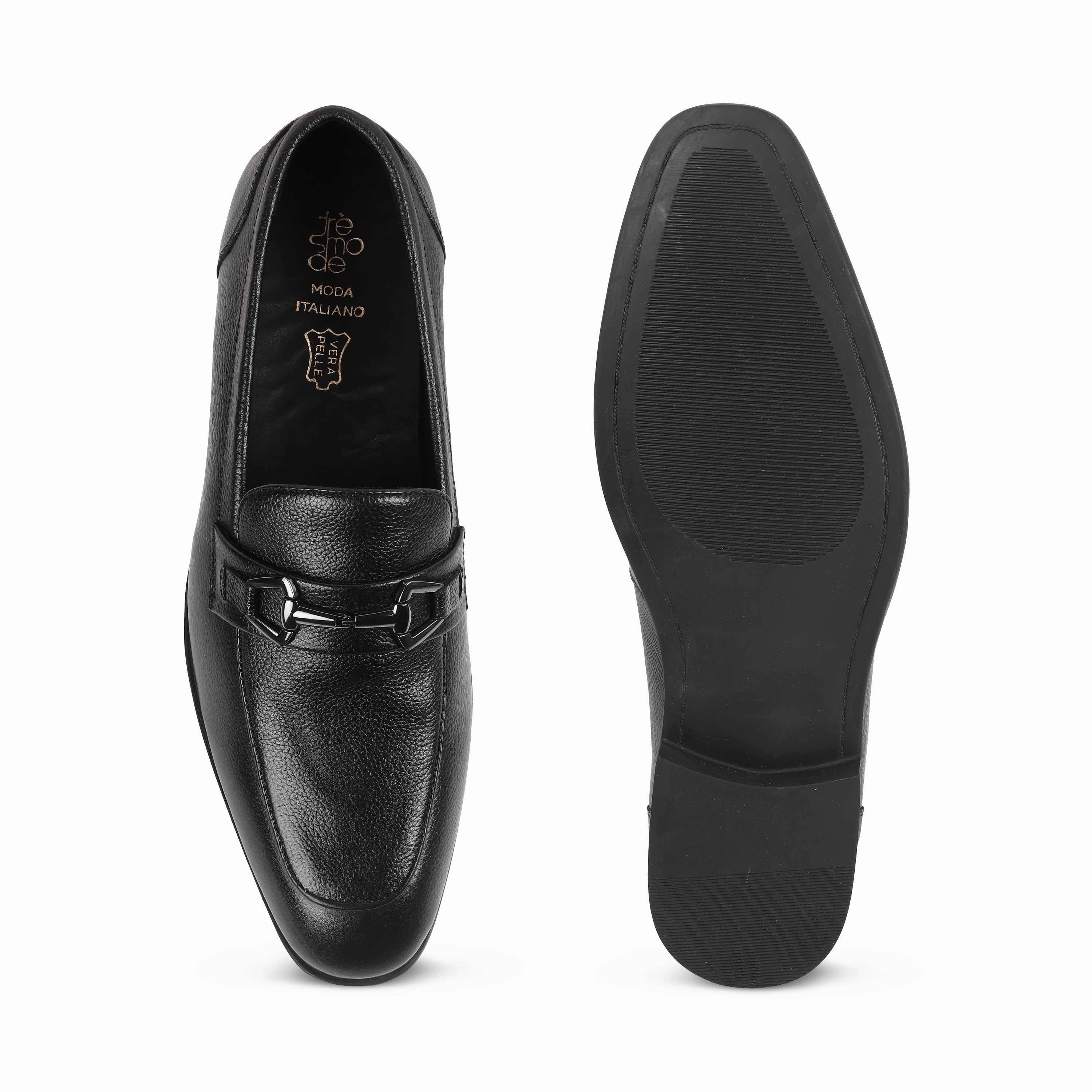 Tresmode Antli Black Men's Leather Loafers Union Loafers Café And Bread Bakery