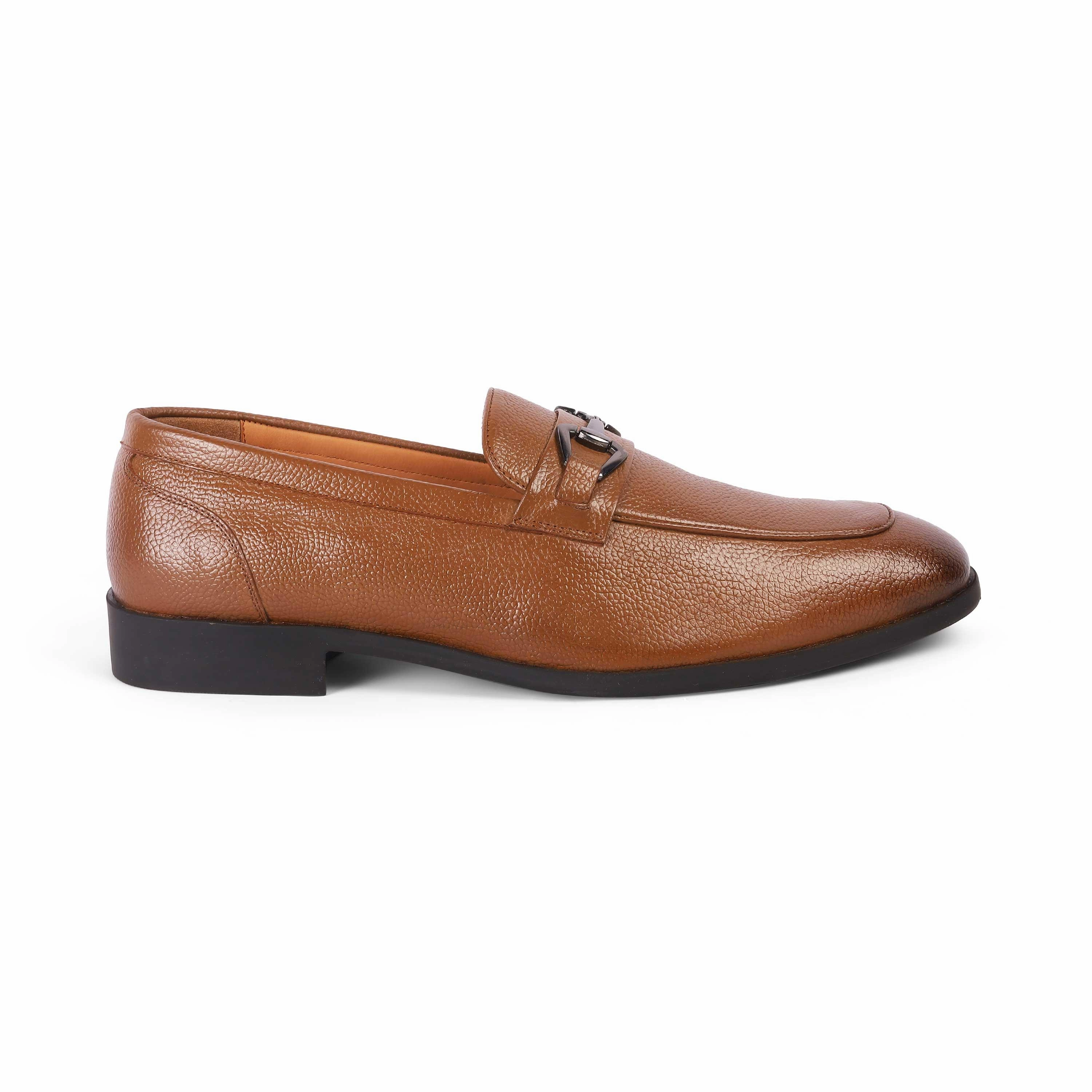 Rubber Sole Loafers Tresmode Antli Tan Men's Leather Loafers