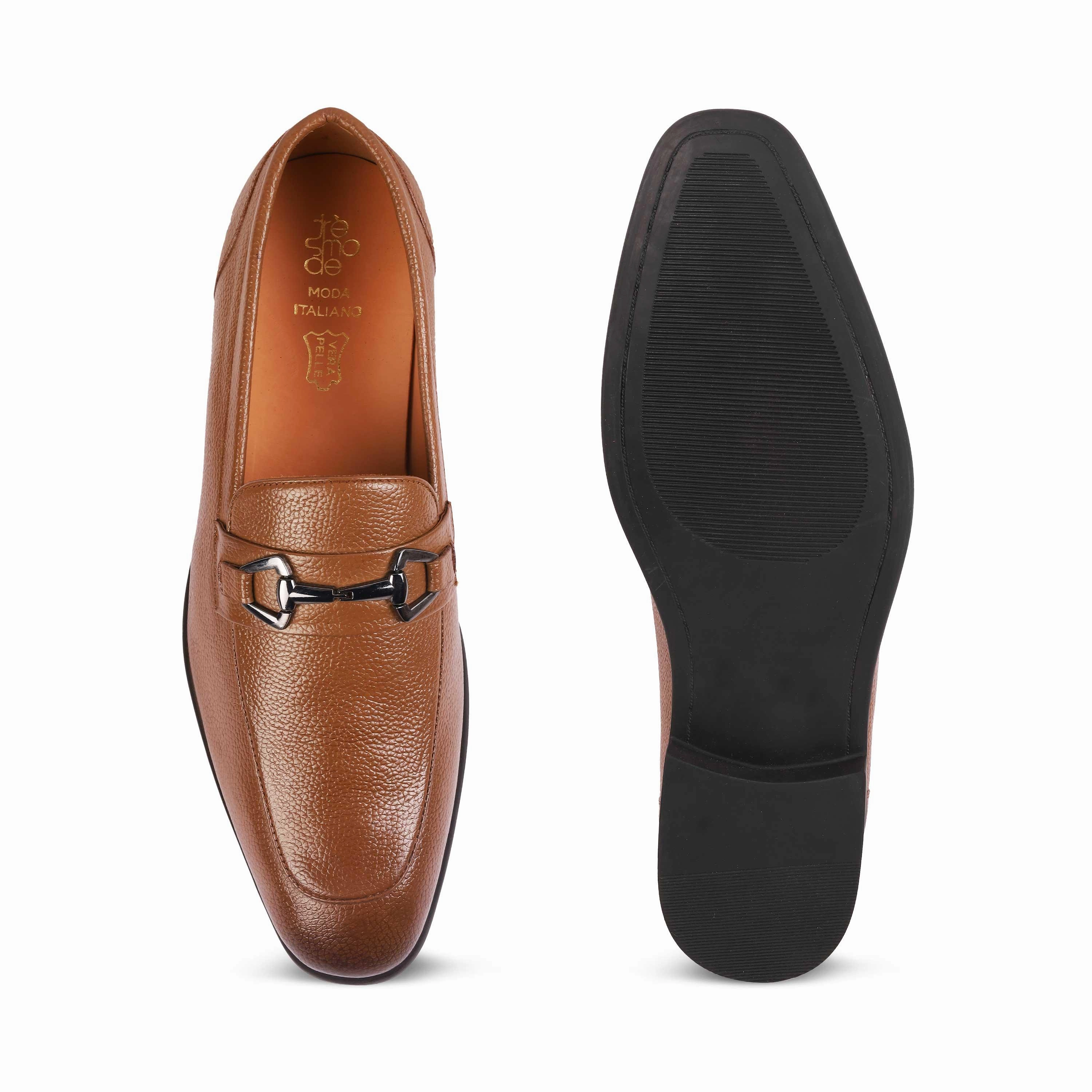 Crystal Loafers Tresmode Antli Tan Men's Leather Loafers