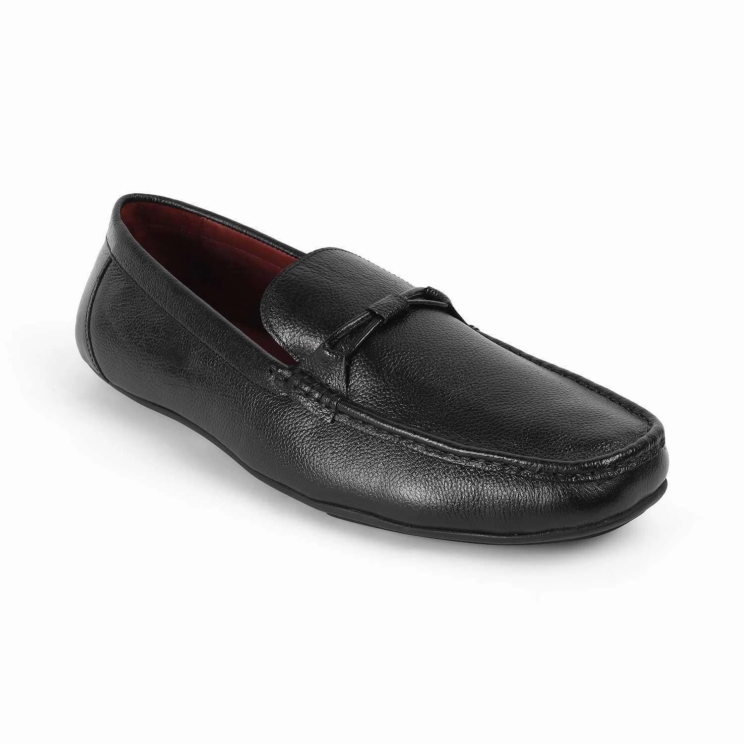Tresmode Event Black Men's Leather Driving Loafers Classic Dan Loafers