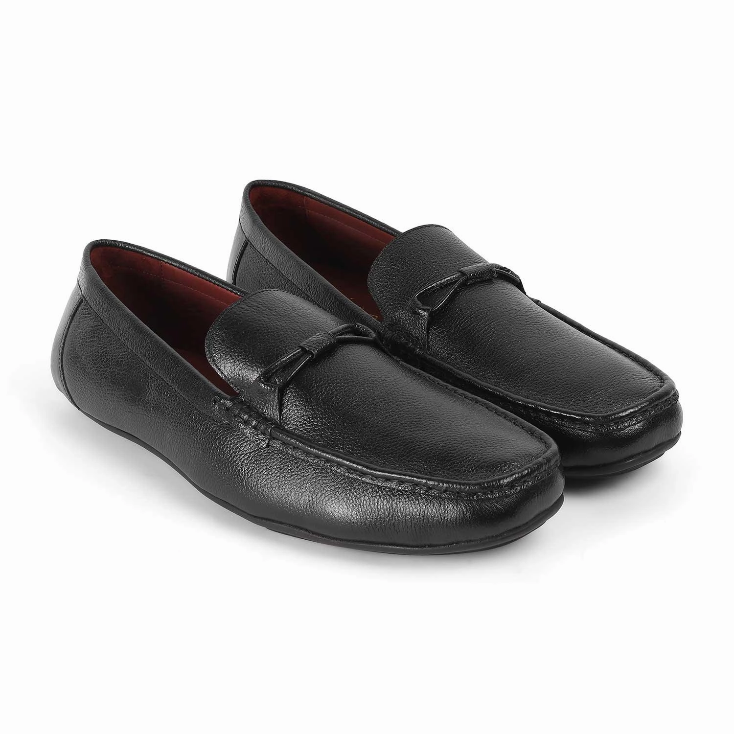 Loafers Cranberry Tresmode Event Black Men's Leather Driving Loafers