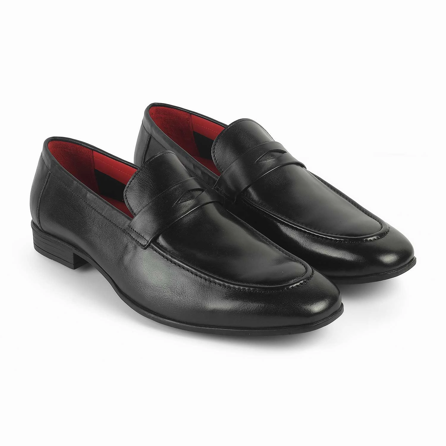 Suede Dress Loafers Tresmode Hawk Black Men's Leather Penny Loafers