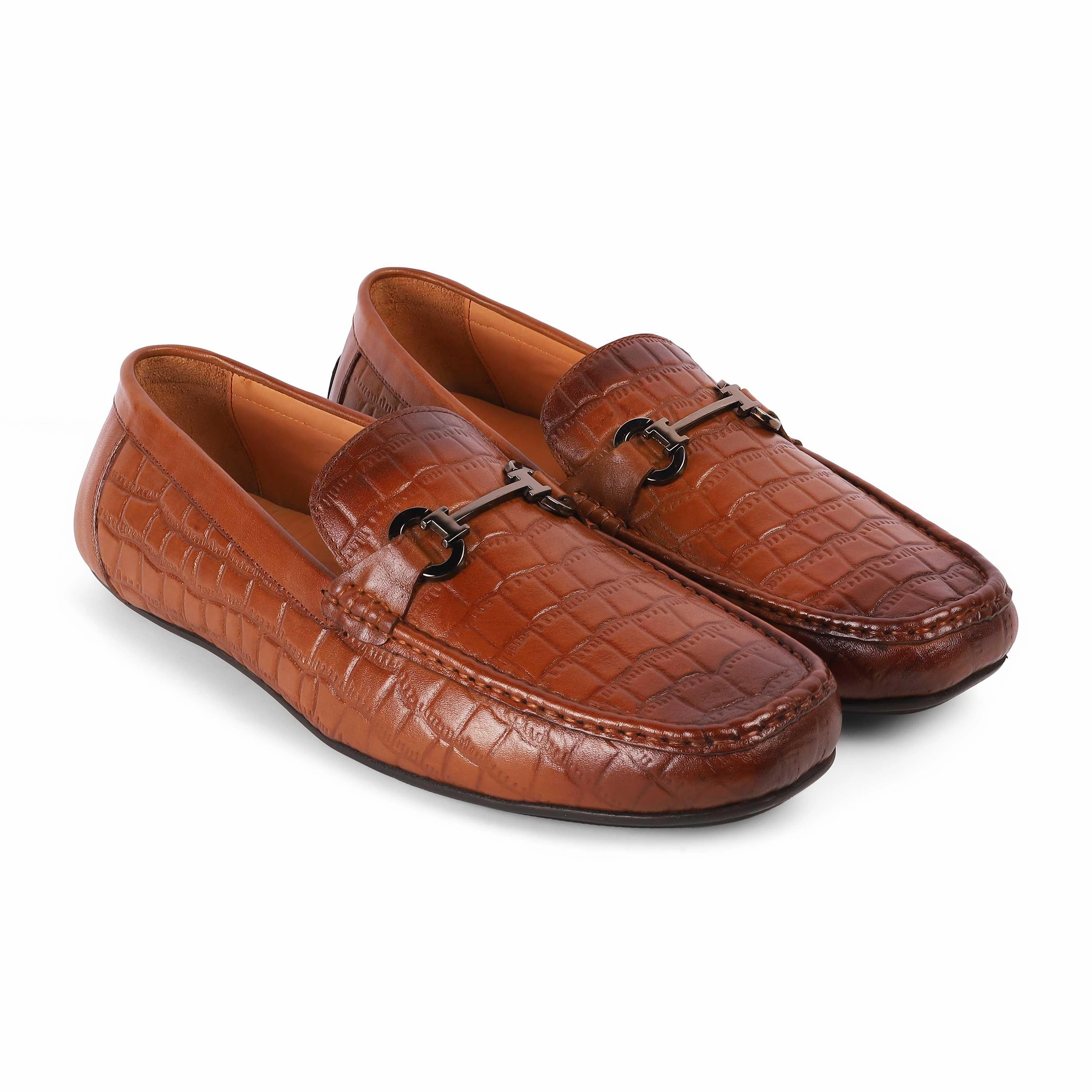 Oliver Cabell Loafers Tresmode Oxile Tan Men's Textured Leather Loafers
