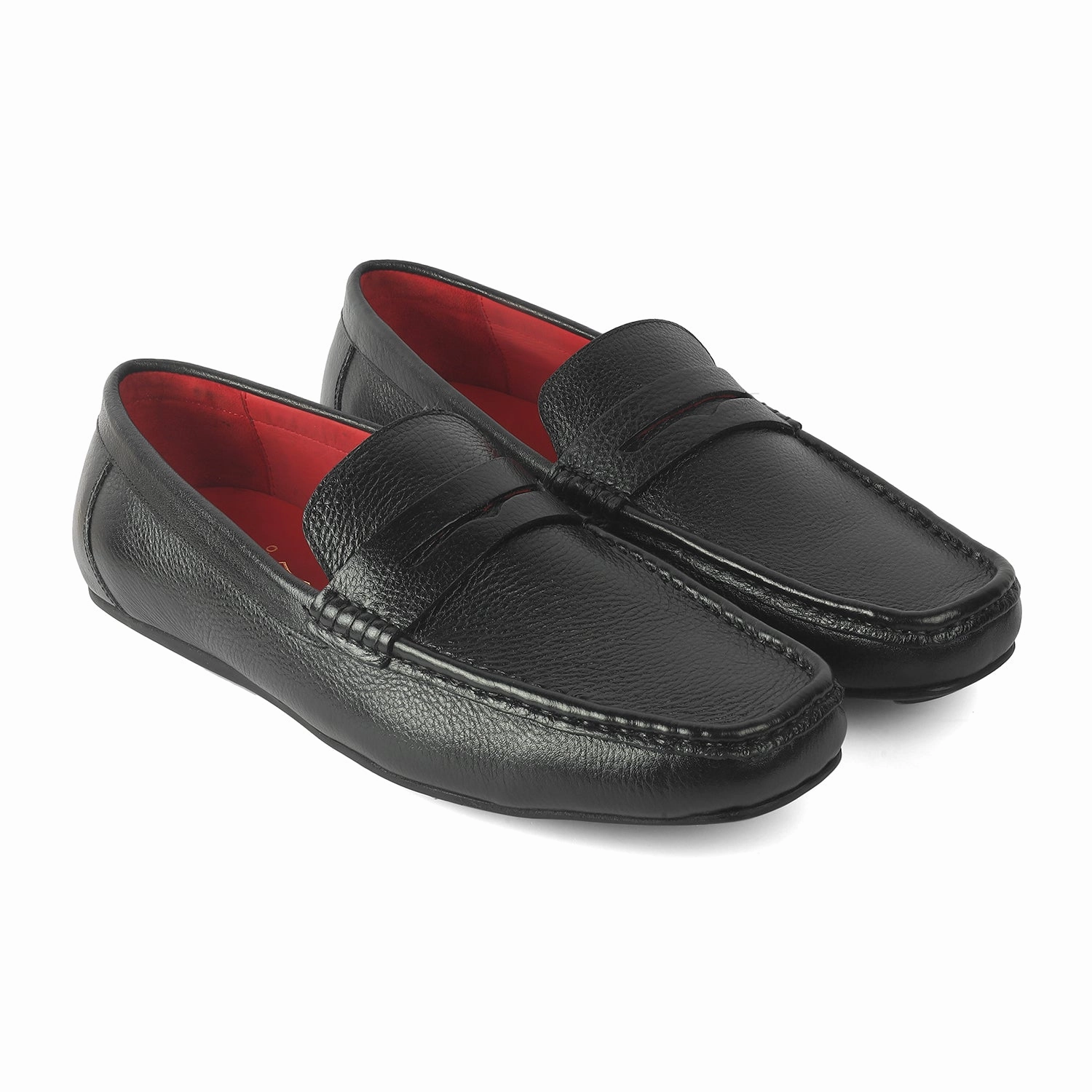 Tresmode Slipon Black Men's Leather Penny Loafers Marni Bambi Loafers