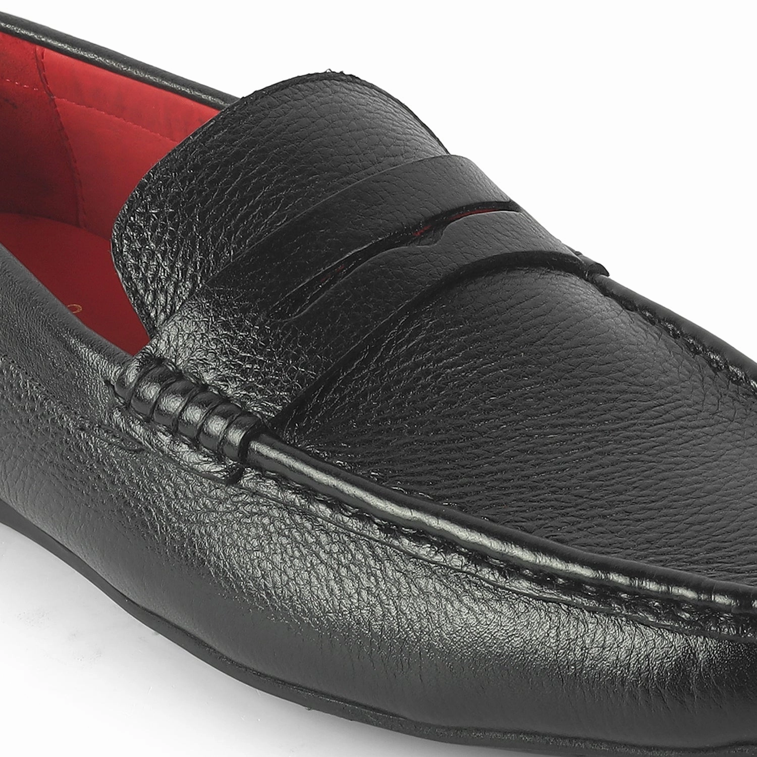 Tresmode Slipon Black Men's Leather Penny Loafers Penny Loafers Original