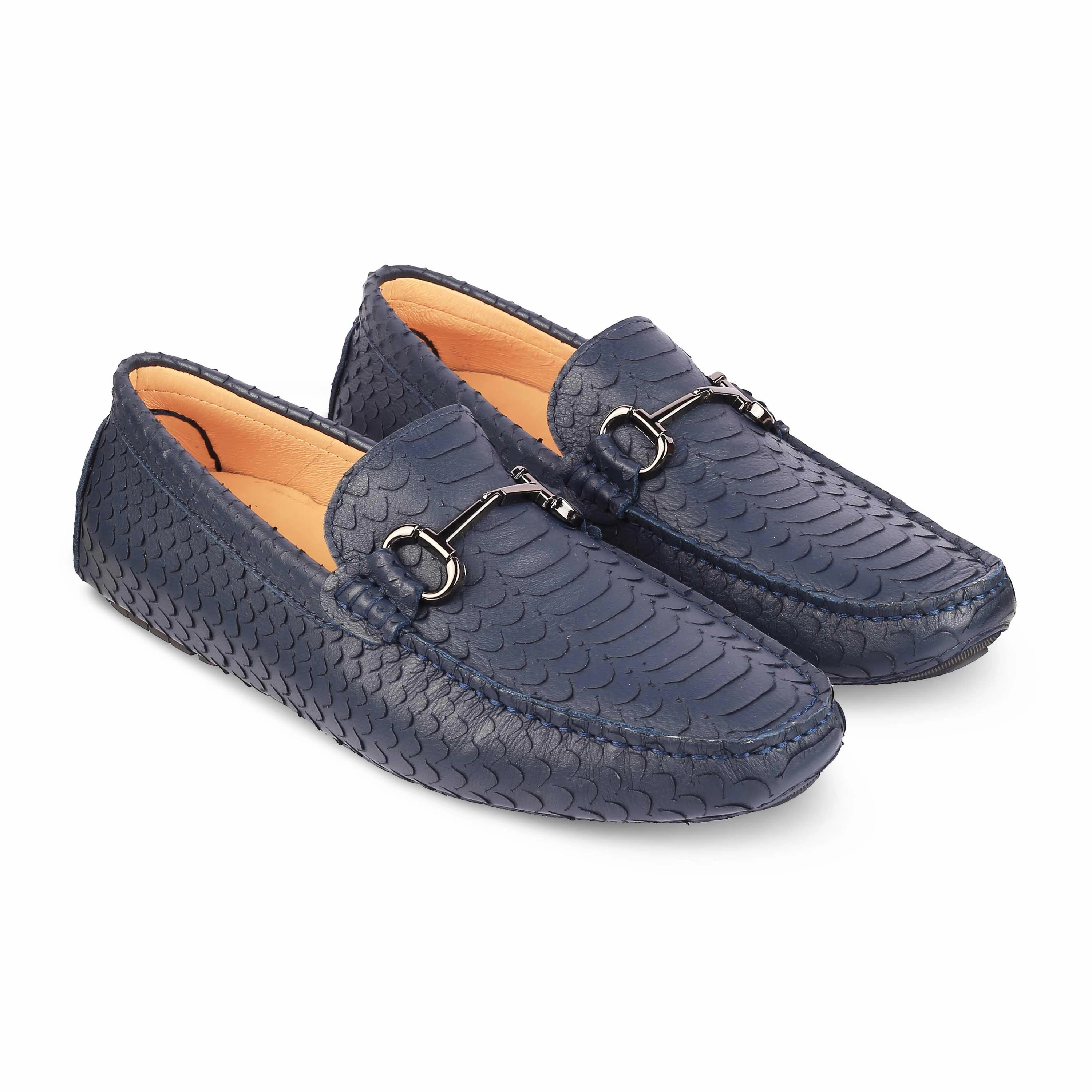 Cloth Loafers Tresmode Sofi Blue Men's Leather Driving Loafers
