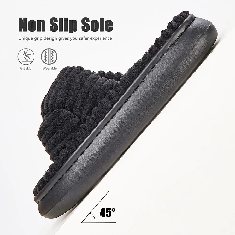 Walmart Grinch Slippers Fashion Slides Shoes Womens with Corduroy Crossbands