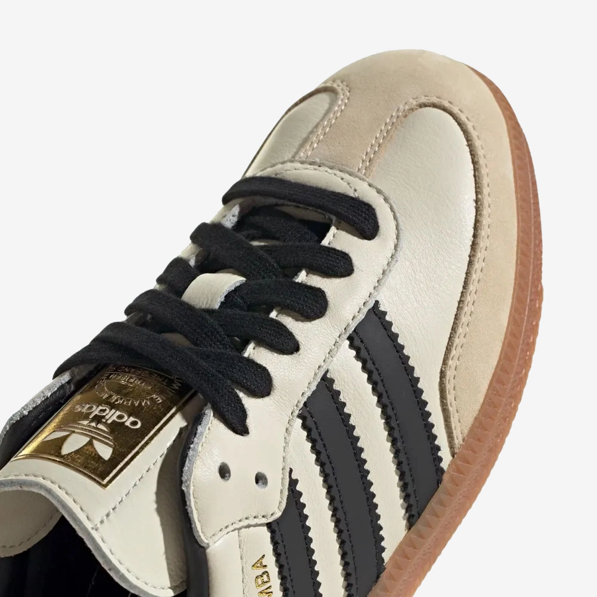Adidas Box Shoe ADIDAS ORIGINALS | SAMBA OG { CREAM WHITE/CORE BLACK/SAND STRATA