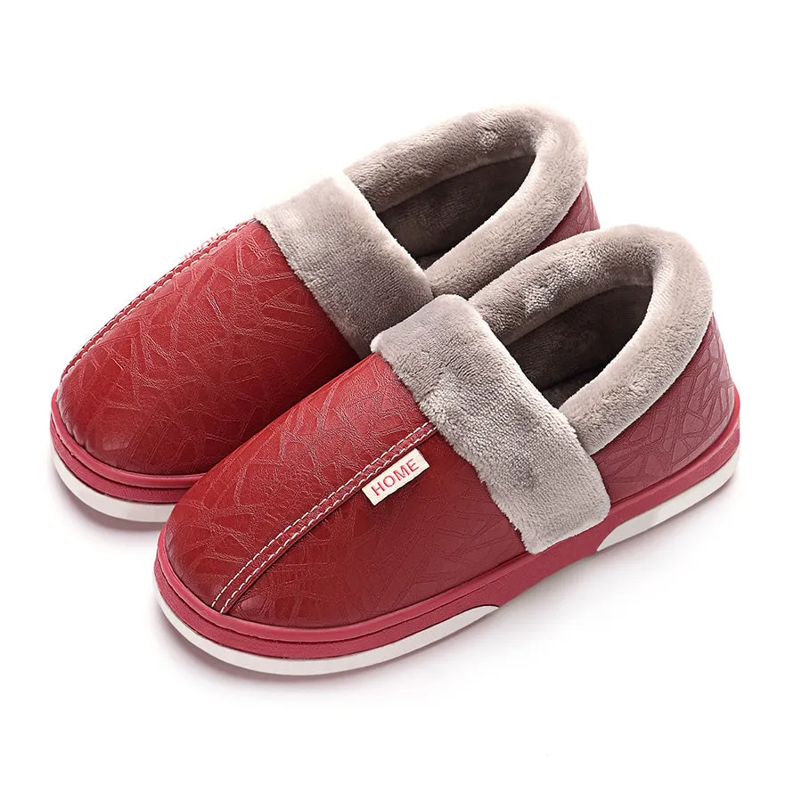 Waterproof Slippers Womens with PU Leather Victoria Robe And Slippers