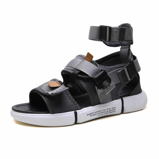Leather Wedge Sandals Men Sandals Fashion Men Shoes Tenis Breathable Beach Sandals Mens Gladiator Sandals Summer Zapatilla Plataforma De Verano 2020