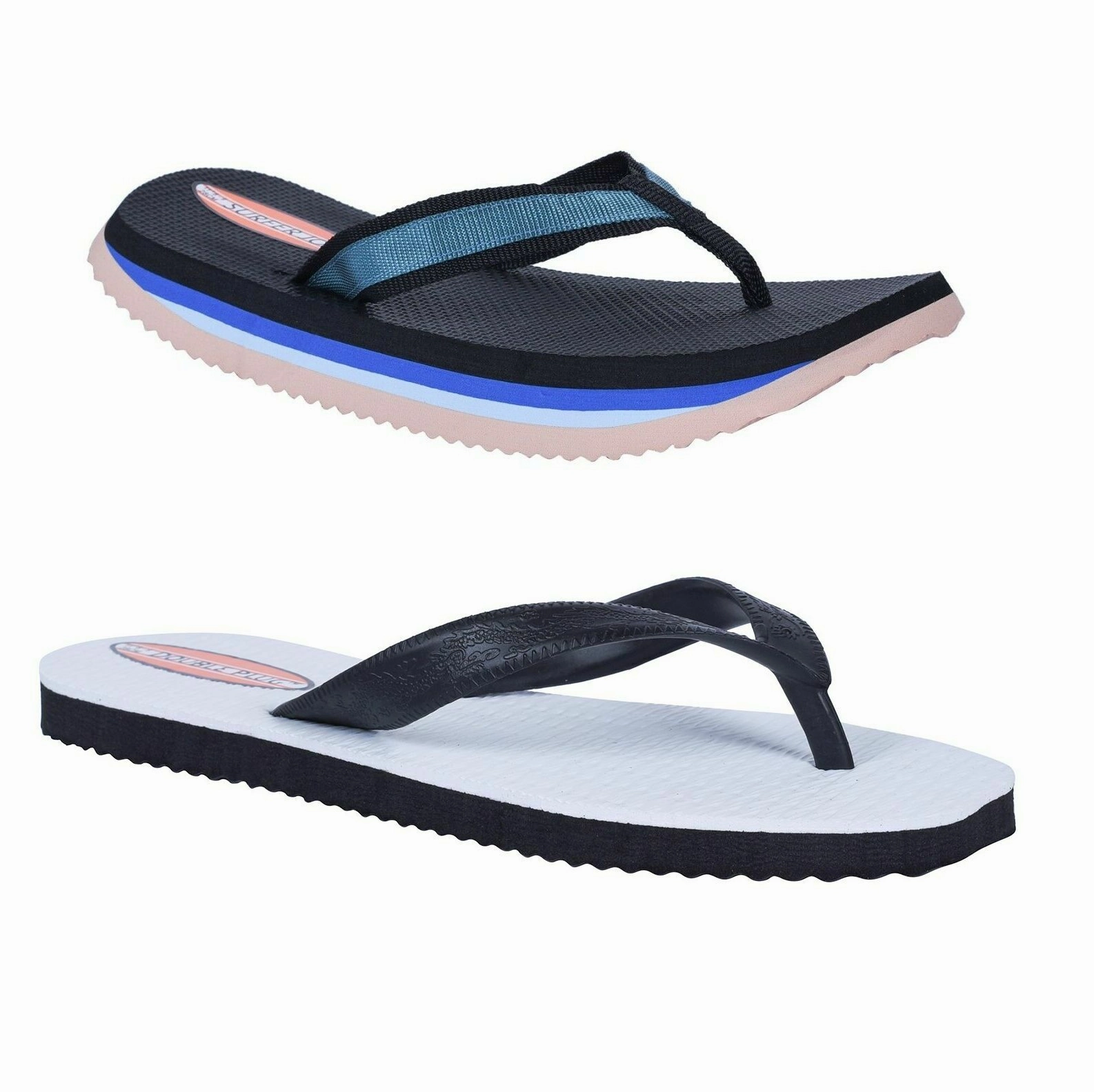 Sandals For Yoga 2 x Mens Original Surfer Joe & Double Plug Thongs Sandals Slippers Flip Flops