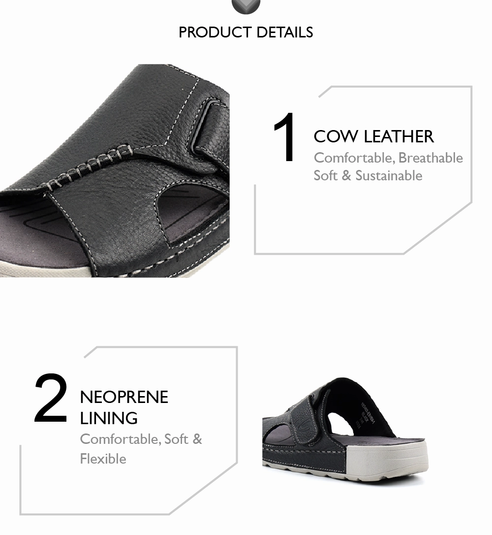 Sandals Size 1 camel active Slip On Sandals Men CENTRO-892402-ES1SV-1-Black