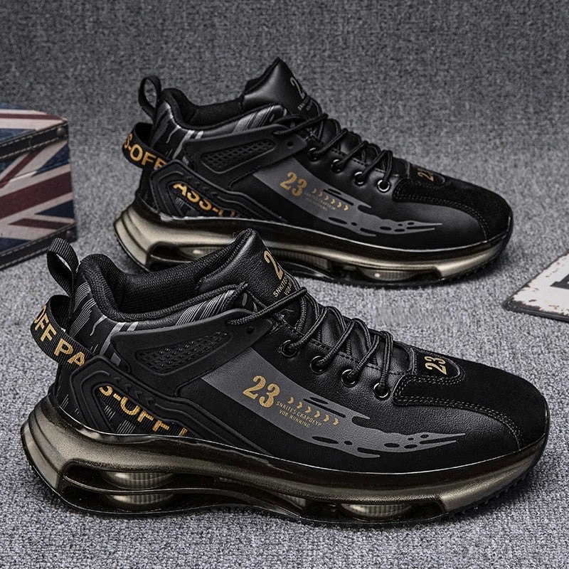 Men's Fashion Outdoor Jogging Sneakers - Mesh Breathable Cushioning - Black Basket Footwear in Big Sizes Stay Stylish and Active with best running shoes Purse Shoes Flats