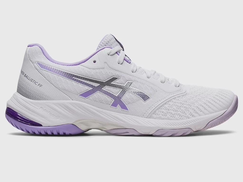 Asics Netburner Professional FF 3 Womens White/Digital Violet Asics Shoes Spain