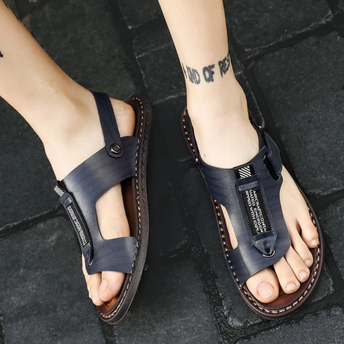 Men Sandals Slip On Fashion Flip Flops Sandals Rhinestones