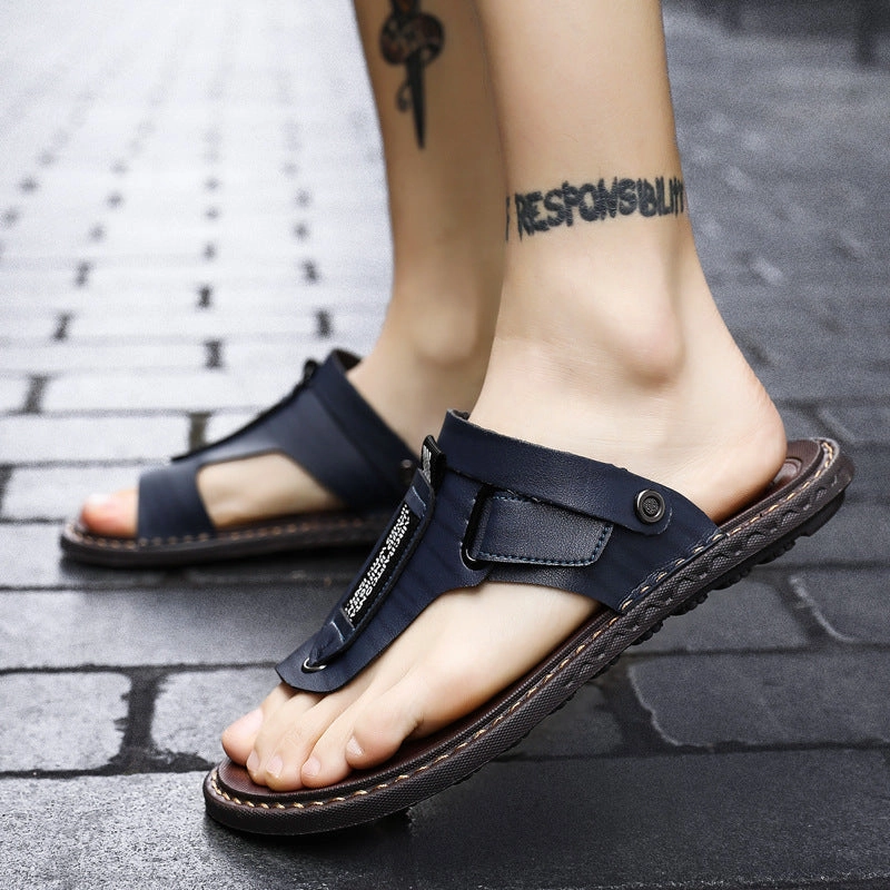 Men Sandals Slip On Fashion Flip Flops Gdefy Sandals