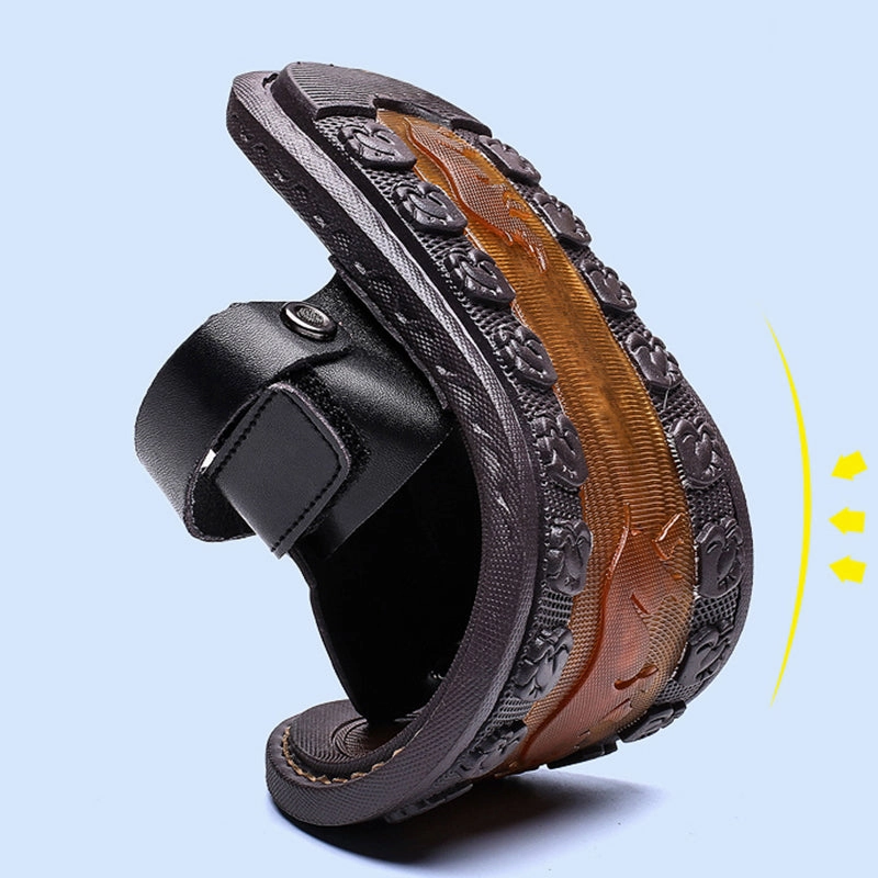 Men Sandals Slip On Fashion Flip Flops Heeled Boot Sandals