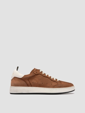 Best Sneakers For Pronation THE ANSWER 002 - Brown Leather and Suede Low Top Sneakers