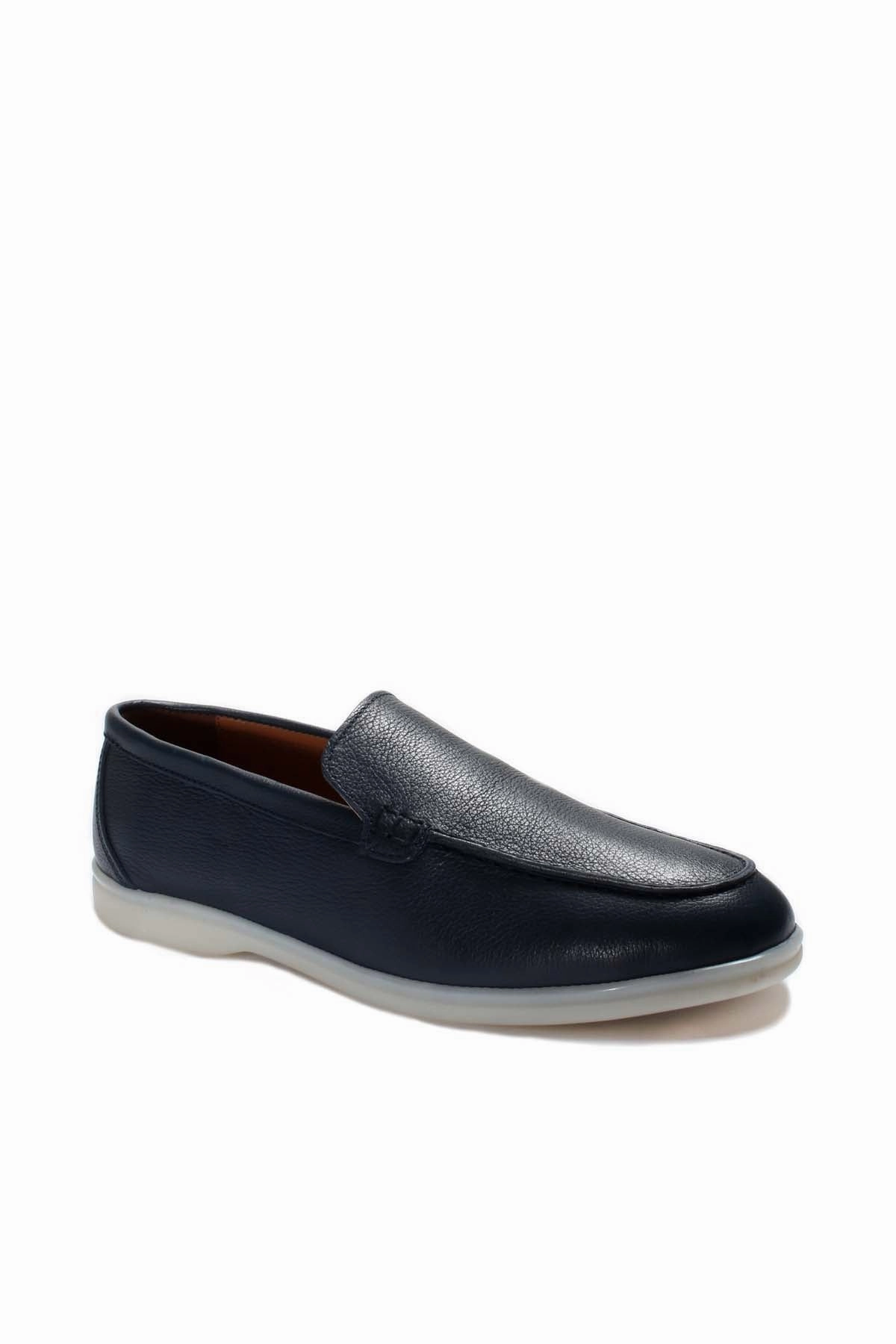 Knit Casual Shoes FST Genuine Leather Women's Casual Shoes 819ZA020 Navy Blue Skin - Elyria