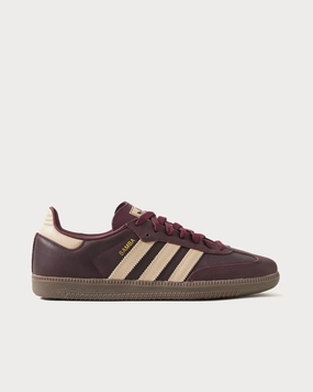 Samba OG Maroon / Crystal Sand / Gold Metallic Low Top Sneakers Burgundy Adidas Shoes