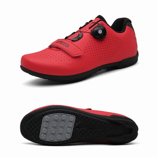 Flat Clubbing Shoes Ultralight Self-Locking Cycling Cleat Shoes Pedal Racing Road