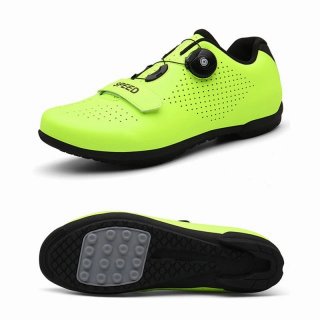Flat Shoes Formal Ultralight Self-Locking Cycling Cleat Shoes Pedal Racing Road