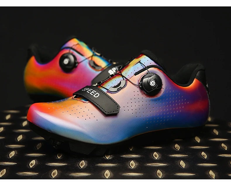 Flat Shoes Midi Dress Ultralight Self-Locking Cycling Cleat Shoes Pedal Racing Road