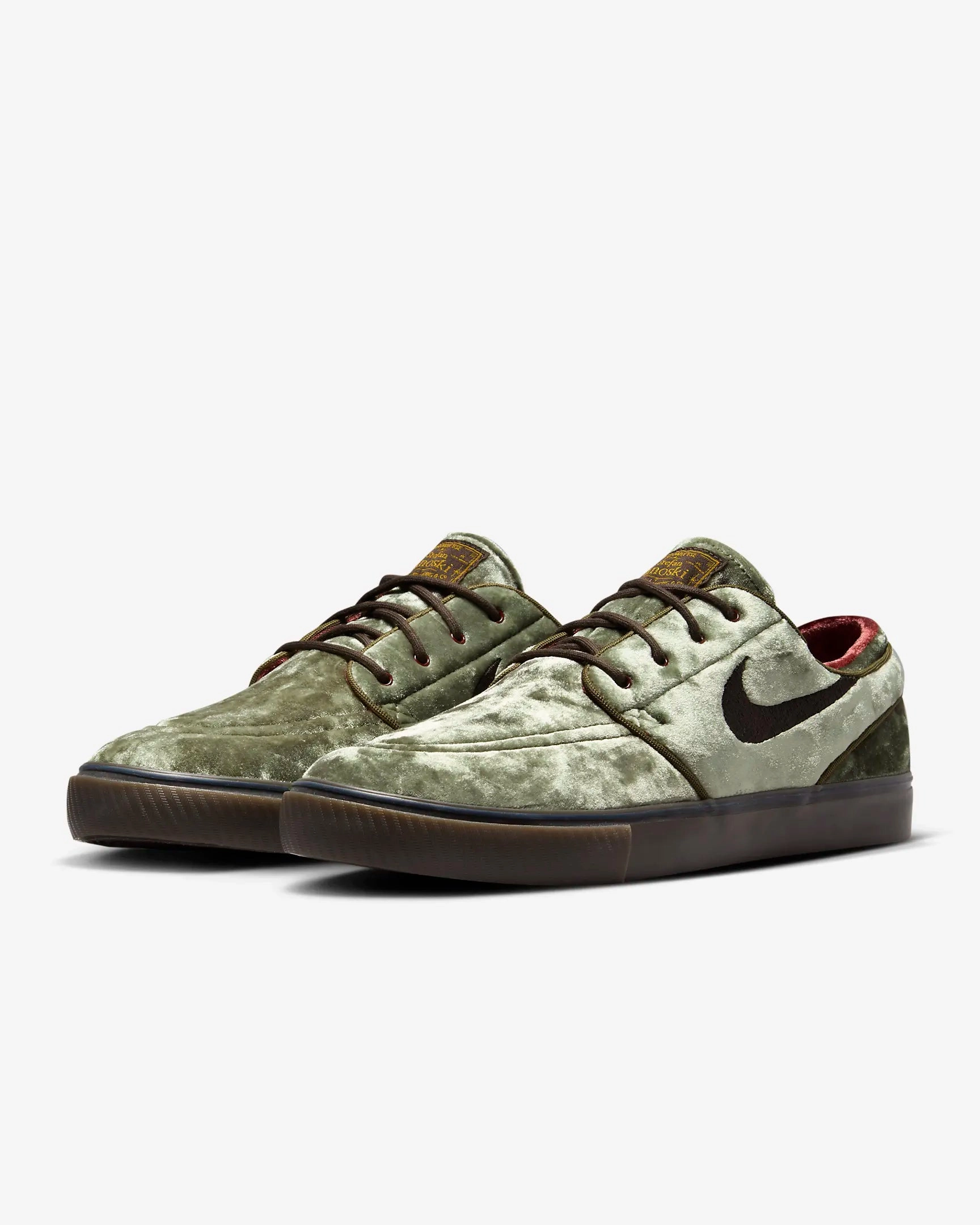 NIke Sb Zoom Janoski OG  - (Medium Olive/Baroque Brown/Dark Team Red/Velvet Brown) Asics Shoes Good For Running