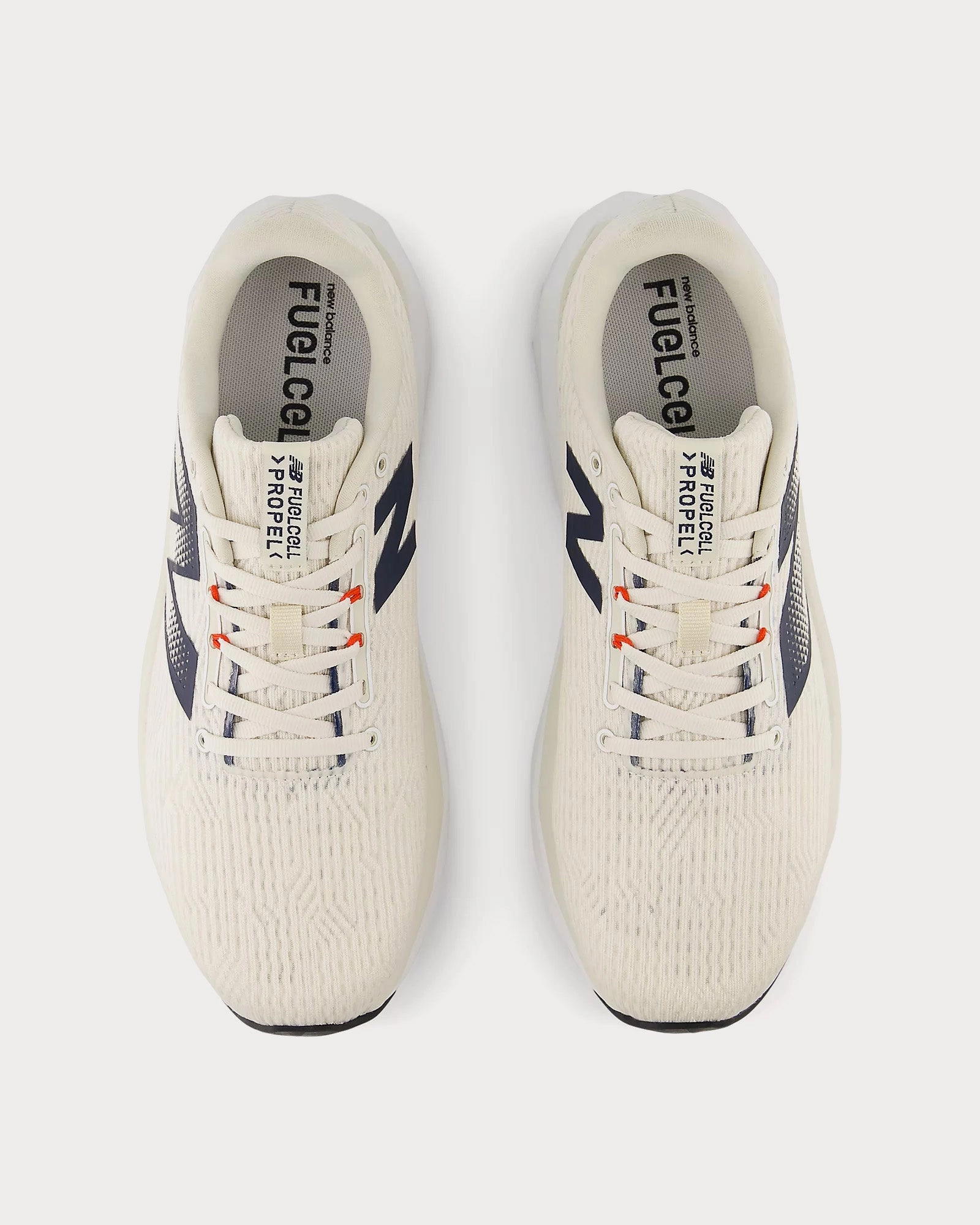 New Balance Men's Skate Shoes FuelCell Propel v5 Linen / NB Navy / Neo Flame Running Shoes