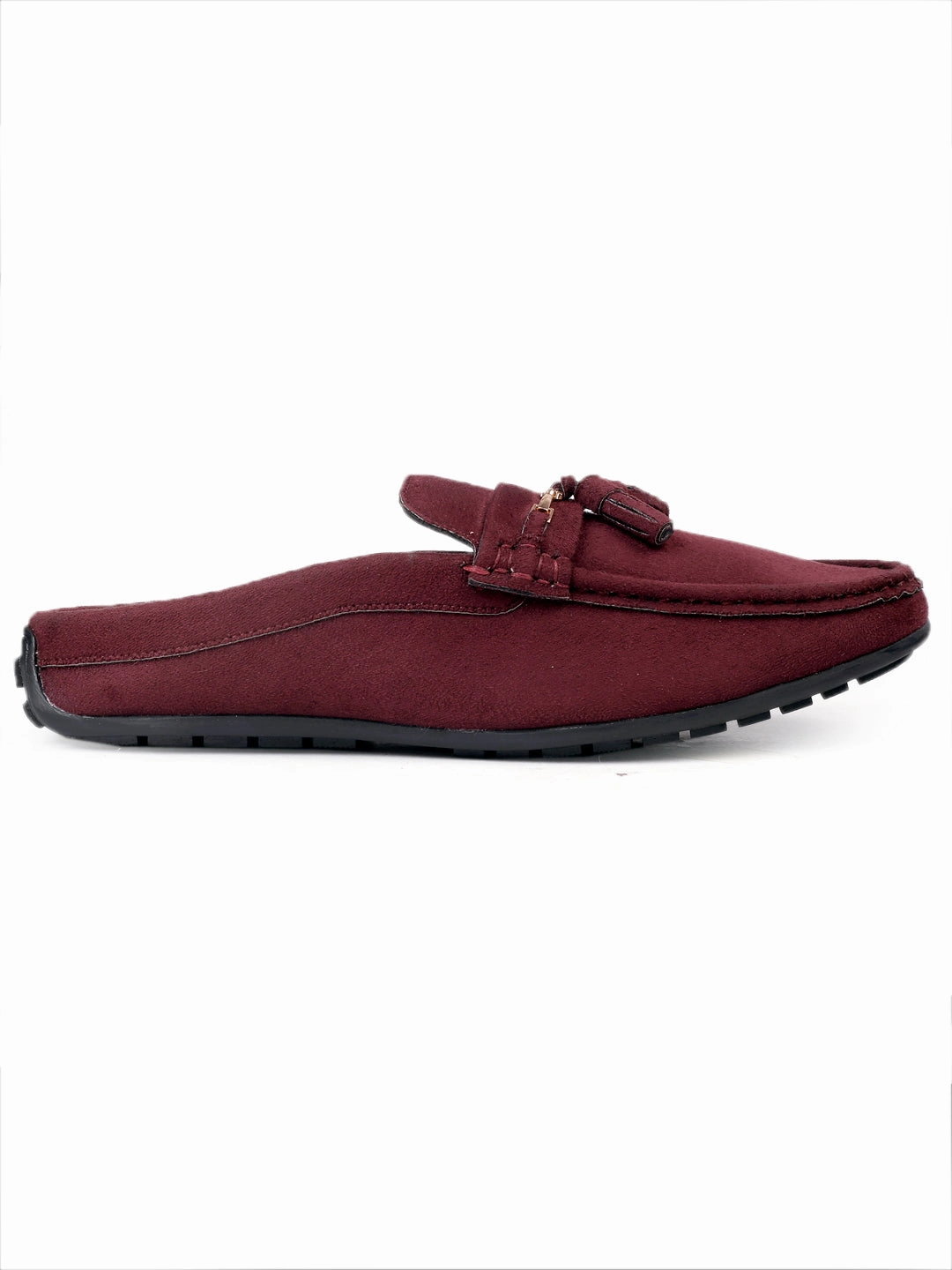 Zerogrand Loafers Bacca Bucci JAMBOREE Fashion Mules/Clogs/Backless Loafers for Party/Travel/Office-Velvet Maroon