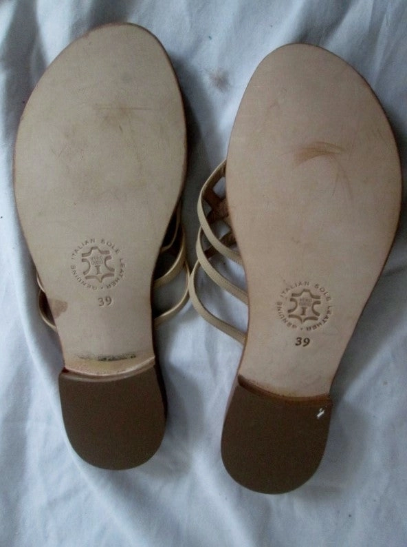 Flip Flops And Slippers Womens IL Sandalo Italia Palm Beach Sandals Thong Slides LEATHER 8.5 39 Shoes