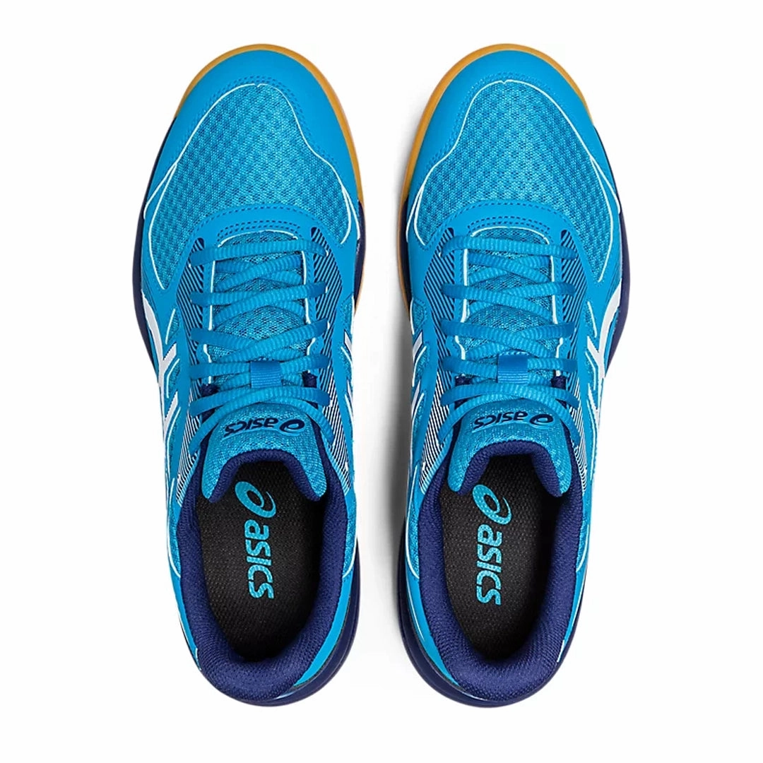 ASICS Upcourt 5 Men's Badminton Shoes Island Blue / White Latest Asics Tennis Shoes